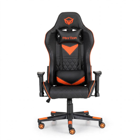 Meetion MT-CHR14 Gaming Chair with Reclining Backrest, Headrest & Lumbar Pillow