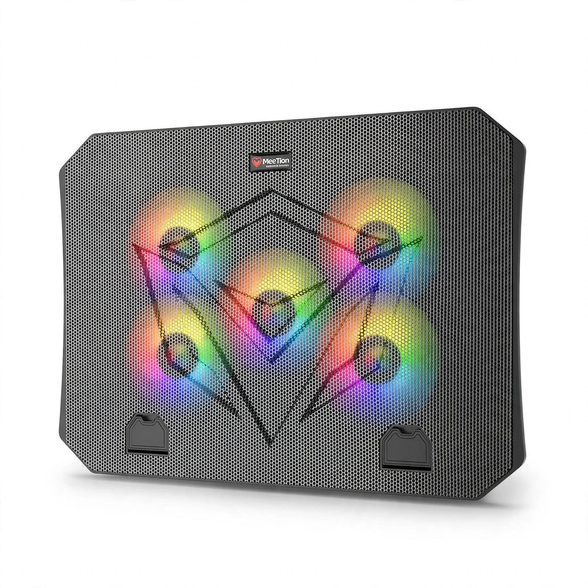 Meetion MT-CP3030 Laptop Cooling Pad with Five Fans, RGB Light & Adjustable Height
