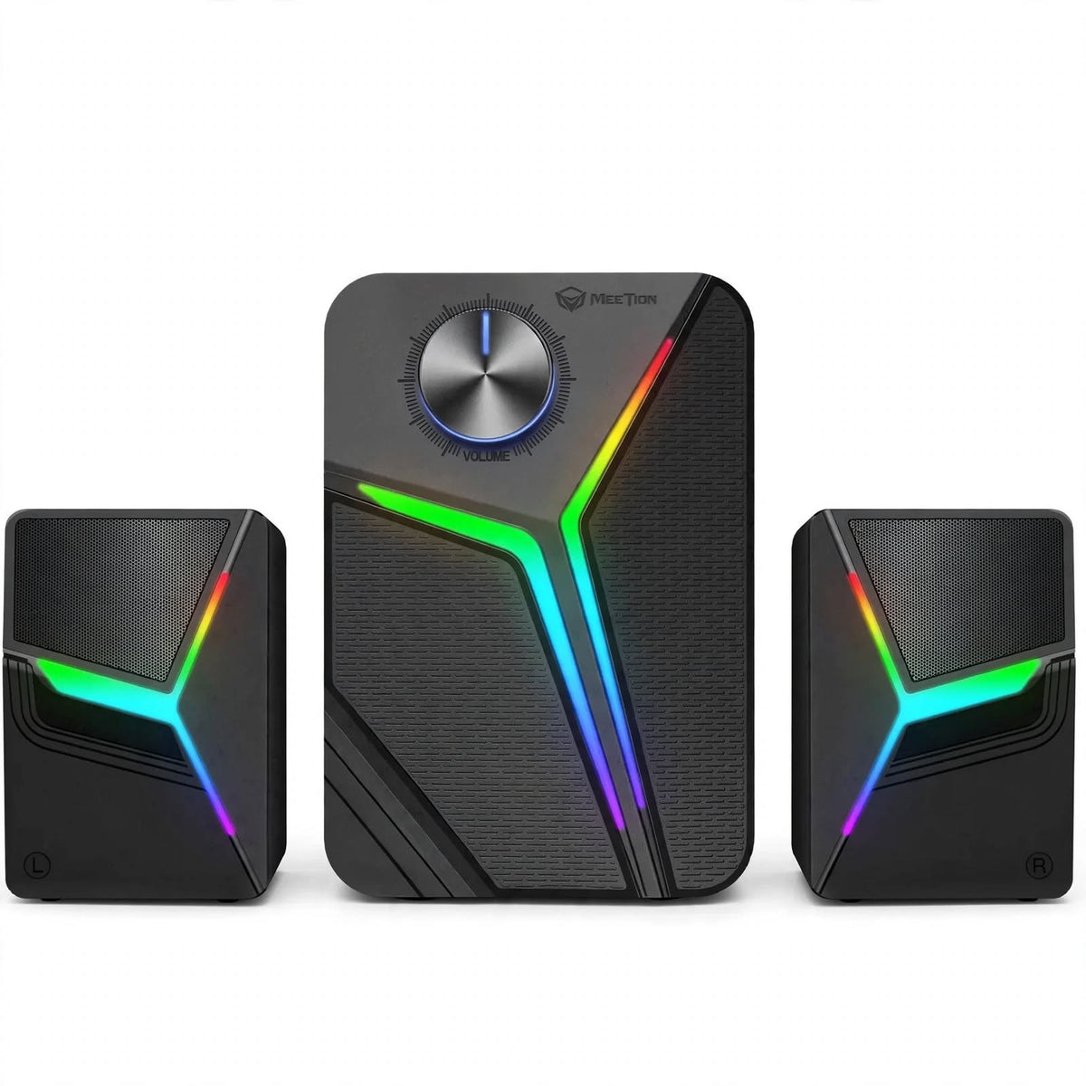 Meetion MT-SP2111 Bluetooth Desktop Speakers with Wired Audio, Bluetooth & 2.1 Sound