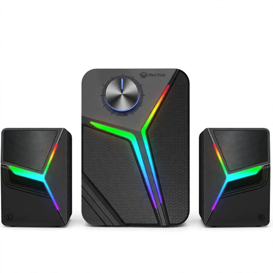 Meetion MT-SP2111 Bluetooth Desktop Speakers with Wired Audio, Bluetooth & 2.1 Sound