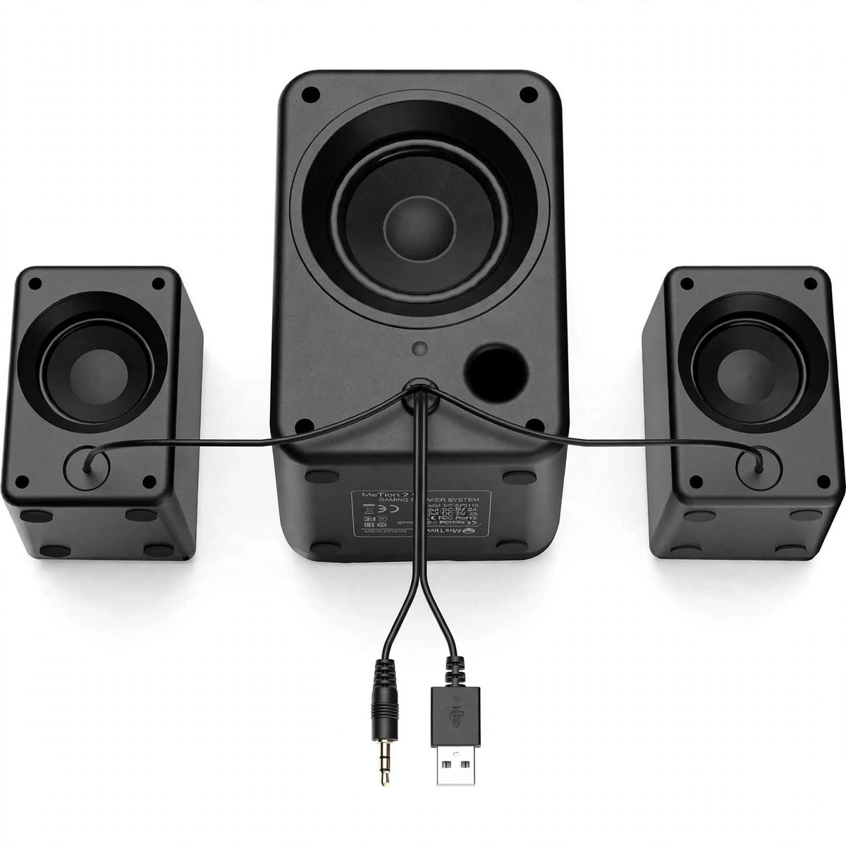 Meetion MT-SP2111 Bluetooth Desktop Speakers with Wired Audio, Bluetooth & 2.1 Sound