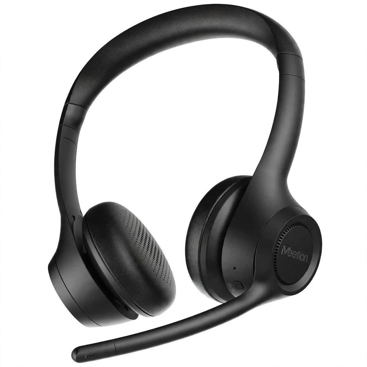 Meetion MT-H390BT Bluetooth Office Headset with Wireless Calls, Boom Mic & Lightweight Design