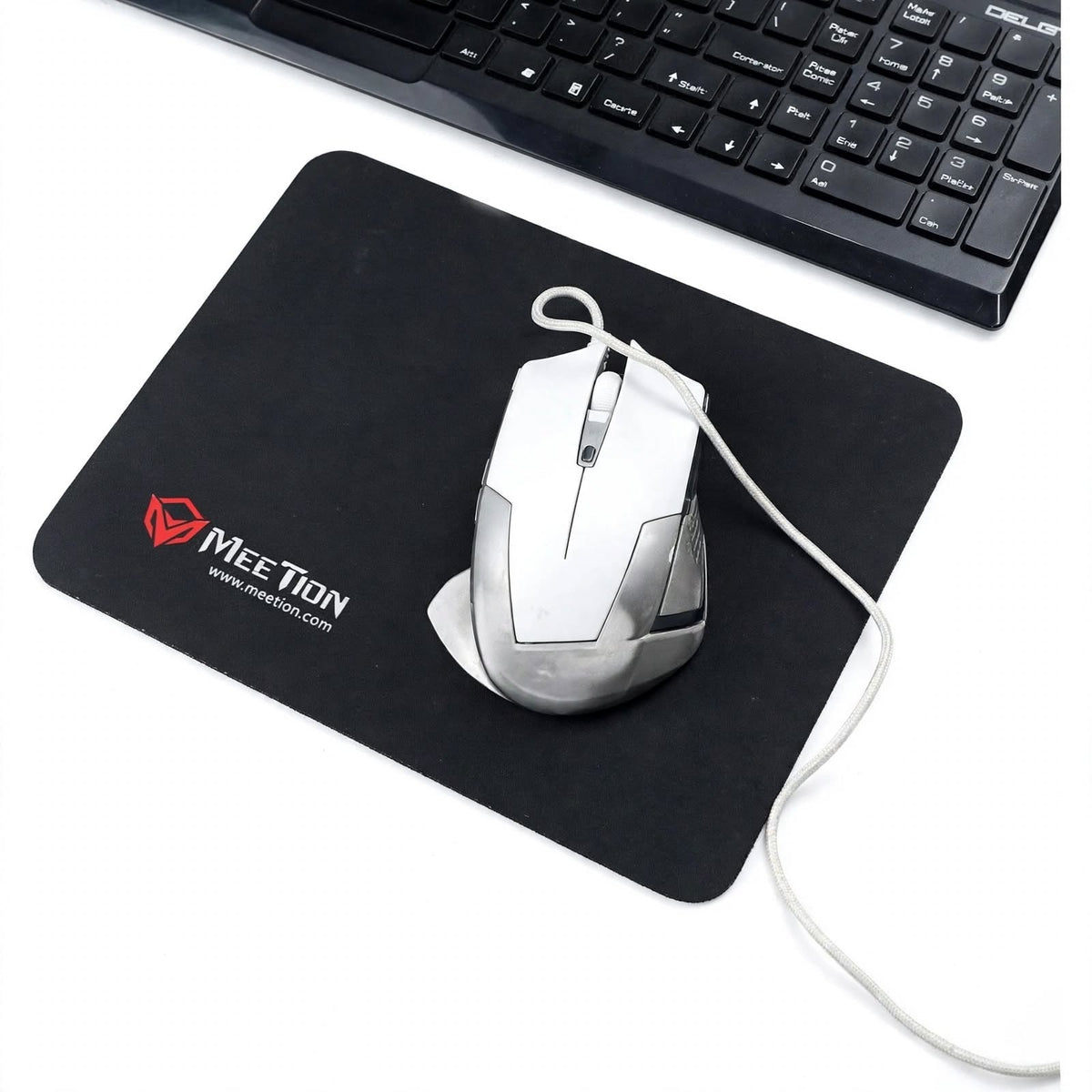 Meetion MT-PD015 Gaming Mouse Pad with Fabric Surface, Non-slip Base & Compact Size
