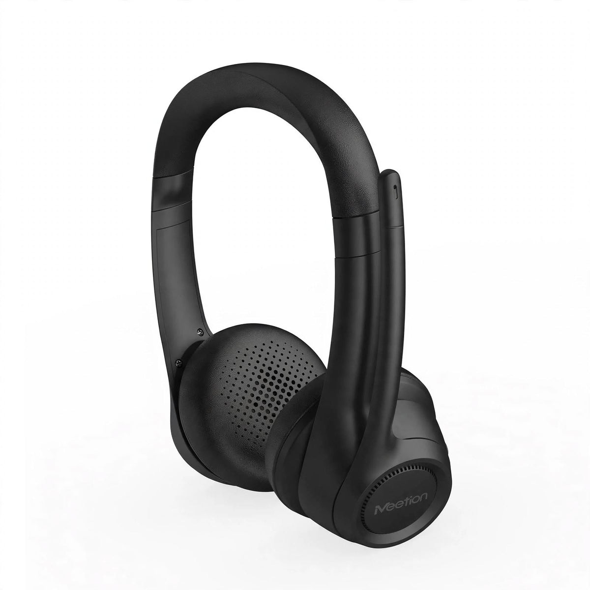 Meetion MT-H390BT Bluetooth Office Headset with Wireless Calls, Boom Mic & Lightweight Design