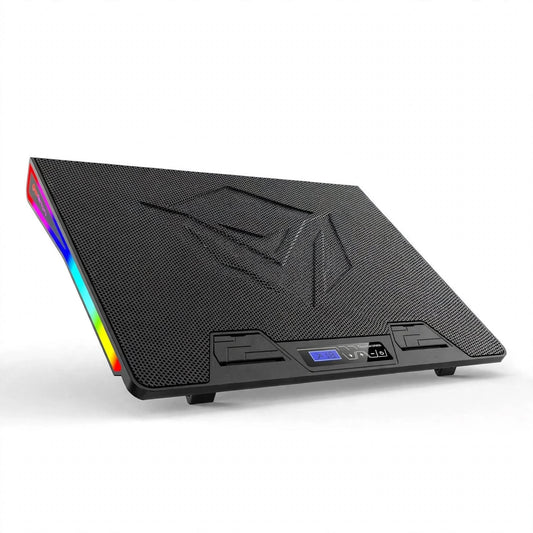 Meetion MT-CP5050 Laptop Cooling Pad with RGB Light, Adjustable Fan Speed & Raised Stand