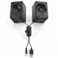 Meetion MT-SP2011 Desktop Speakers with Wired Stereo Sound, LED Light & Desktop Design