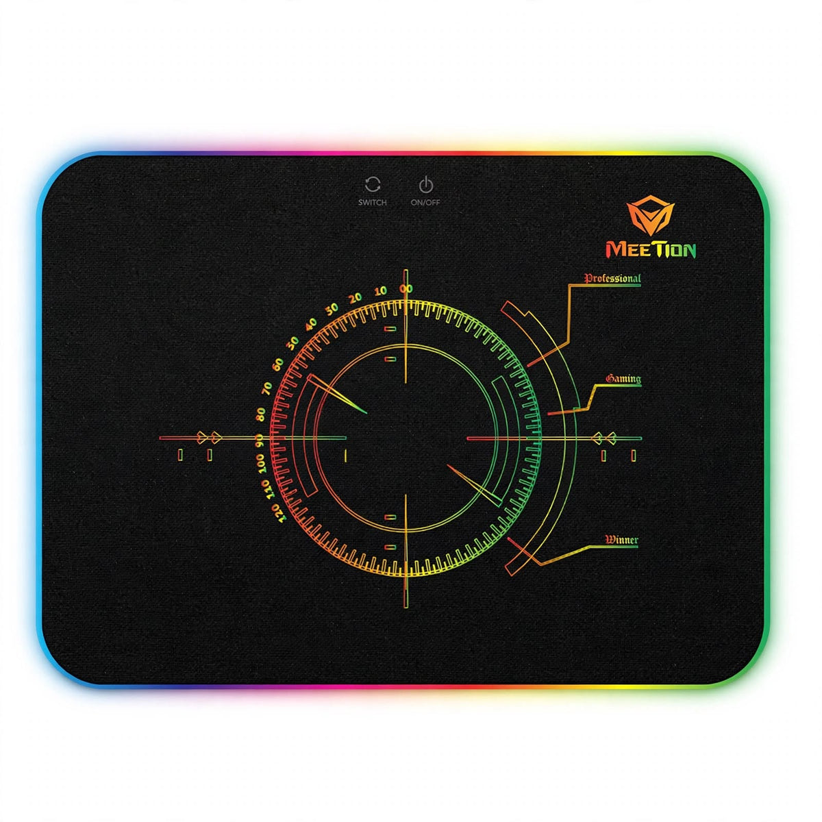 Meetion MT-PD121 RGB Gaming Mouse Pad with Extended Surface, RGB Light & Non-slip Base