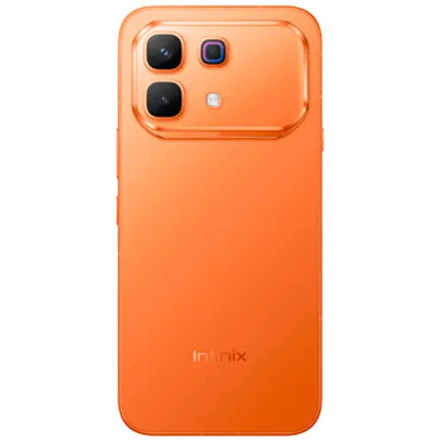 Infinix Note 60 orange color rear design with camera module