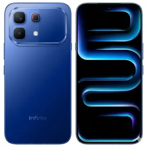 Infinix Note 60 Pro 8GB 256GB Ocean Blue color variant showing front AMOLED display and premium rear camera design