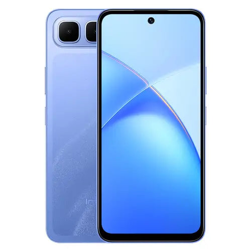 Infinix Smart 10 blue color mobile phone with dual camera and modern display design