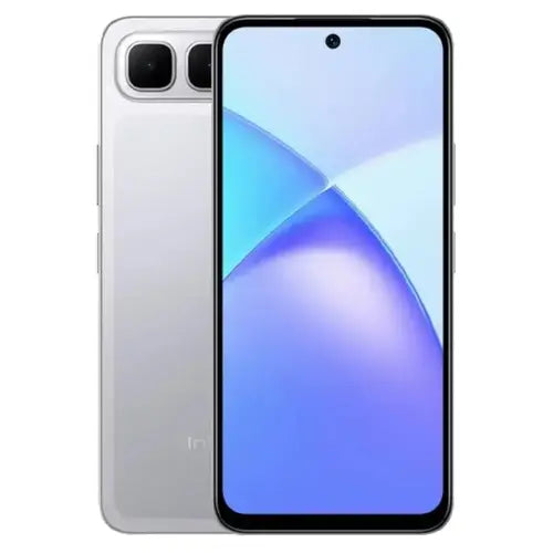 Infinix Smart 10 Plus silver color mobile showing front display and rear camera design