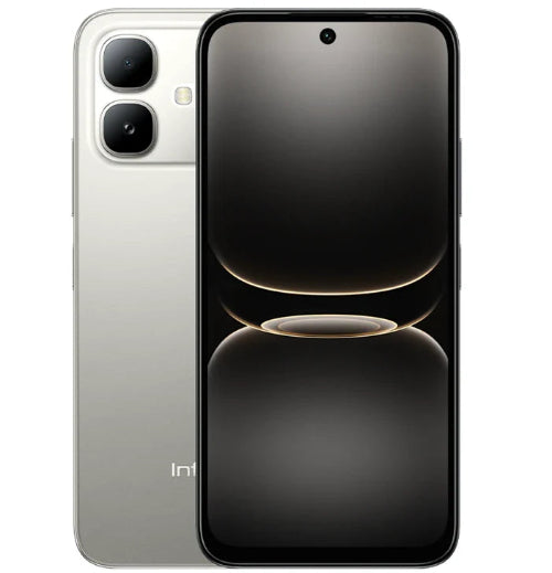 Silver Infinix Smart 20 Plus front and back view with clean modern smartphone design