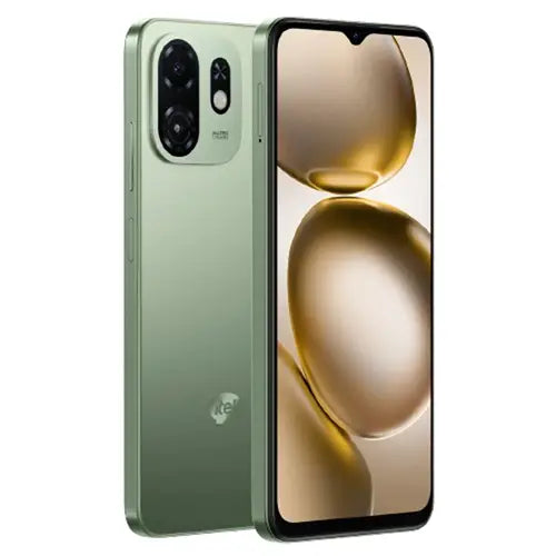 ITEL A100C Silk Green 4GB RAM 64GB ROM smartphone fresh green color back view