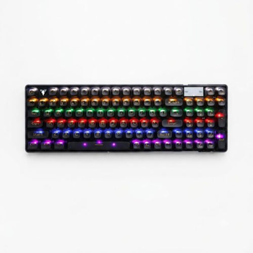 JEDEL KL139B RGB transparent mechanical gaming keyboard with 97 keys and colorful lighting