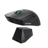 JEDEL WD139 rechargeable dual-mode wireless gaming mouse with RGB magnetic charging dock