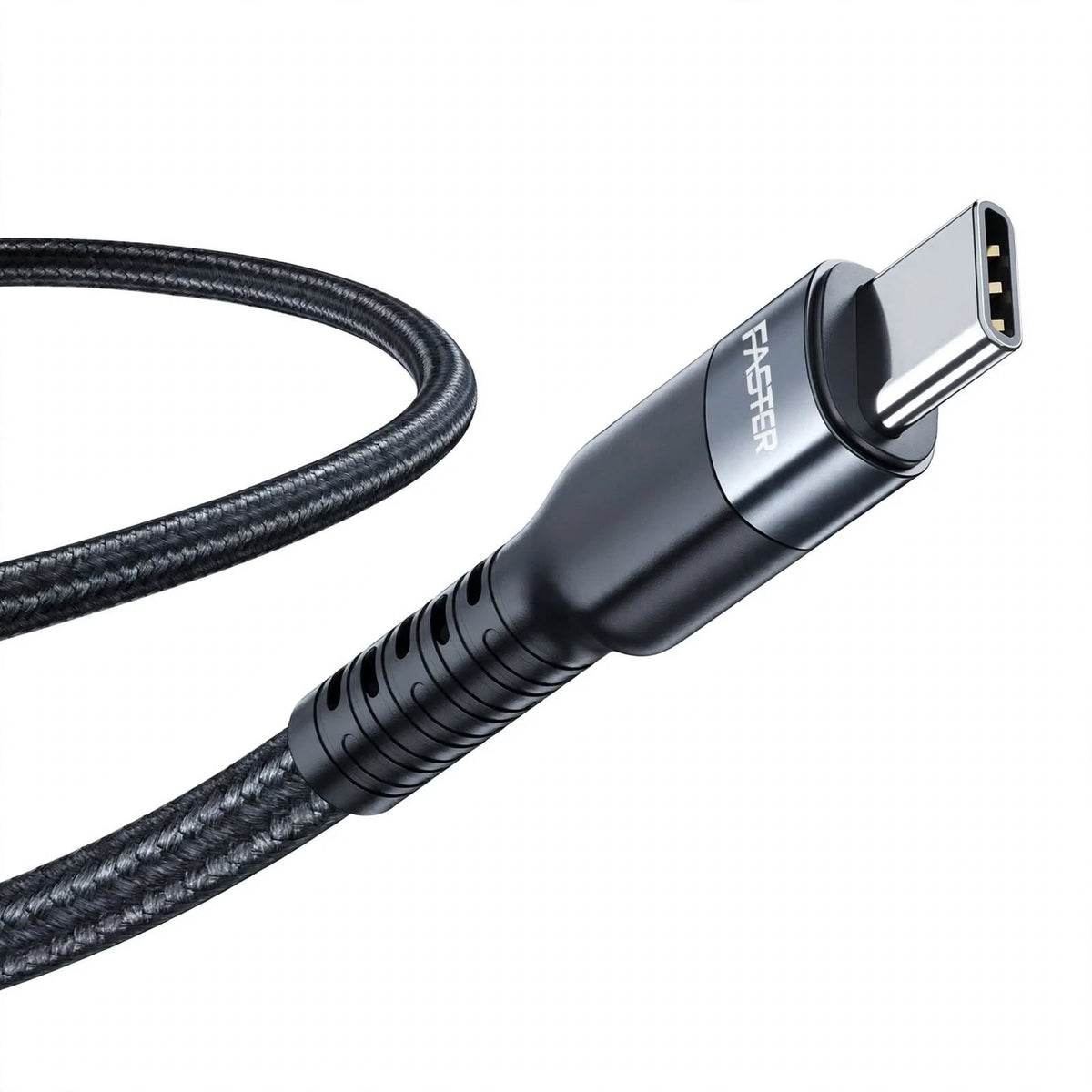 Faster FC-100-PD PD 3.0 Type-C to Type-C Cable – USB-C at both ends & listed PD 3.0 support