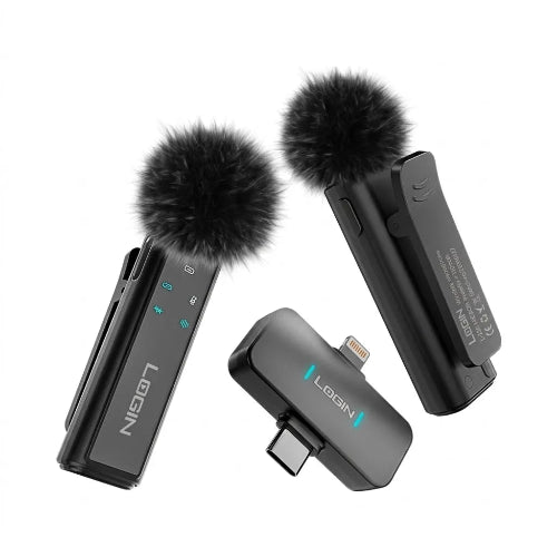 Login L-250 Micron Wireless Microphone for Clear Audio Recording and Everyday Use