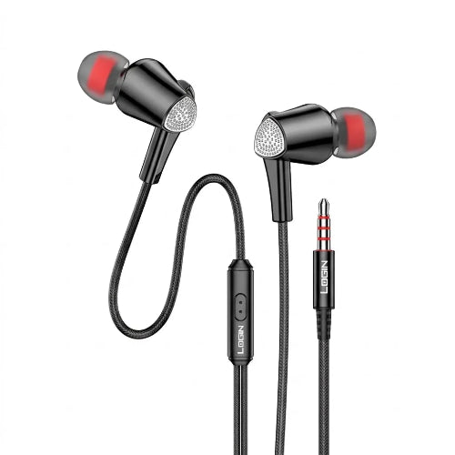 Login L-303 3.5mm Handsfree Earphones for Clear Sound and Everyday Listening