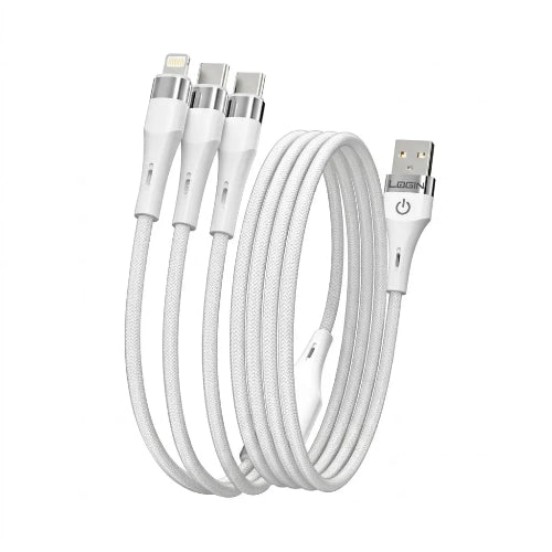 Login L-909 3-in-1 Charging Cable for Multiple Devices and Convenient Everyday Charging