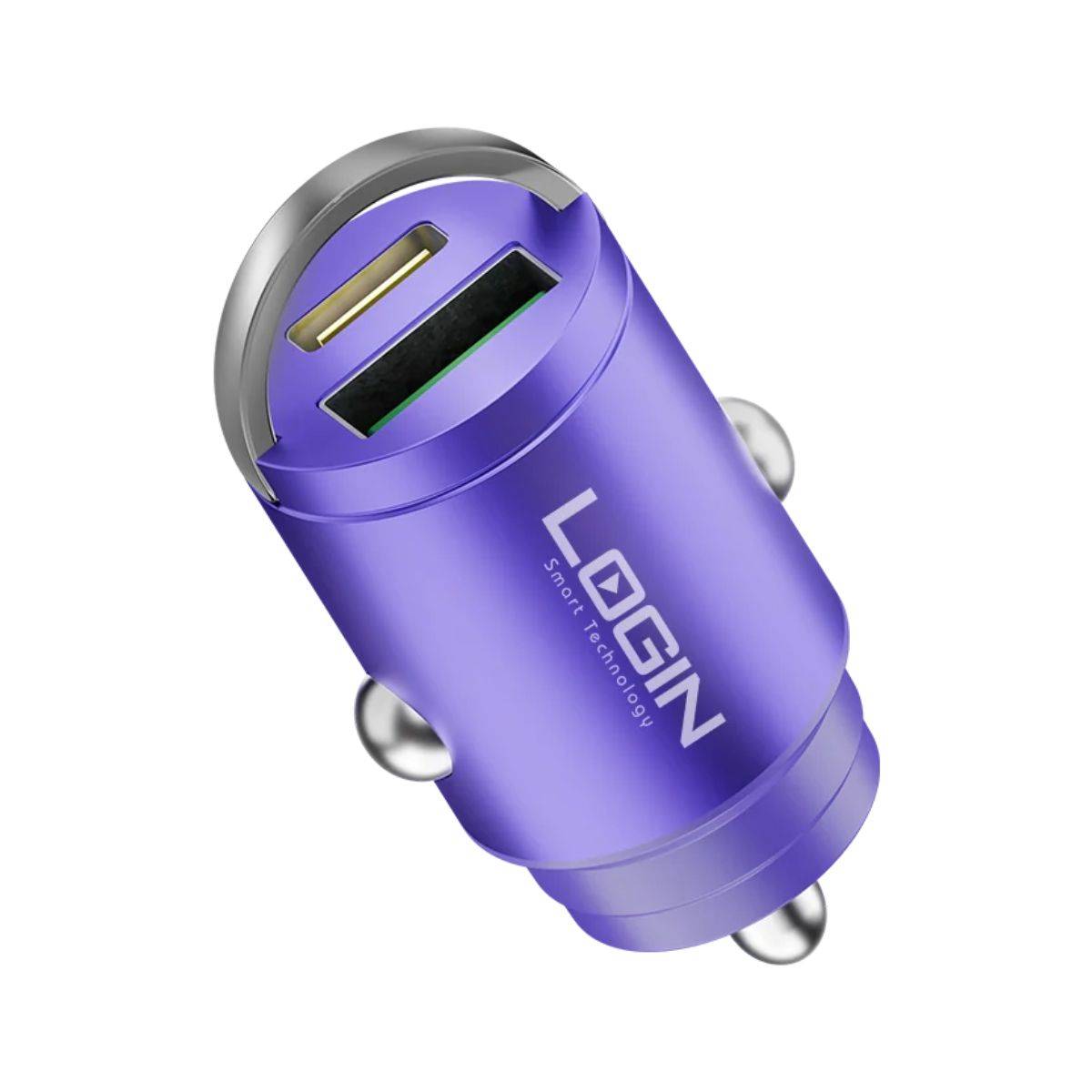 Login L-602 Vynox 30W Car Charger with PD to PD Cable & Metallic Finish