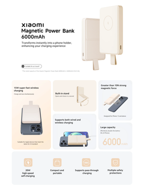 Xiaomi Magnetic Power Bank 6000MAH