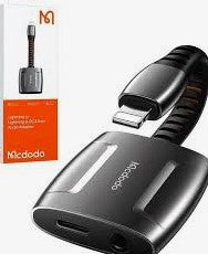 MCDODO Lightning to Lightning + 3.5mm Audio Adapter 2-in-1 Charging Price in Pakistan | Dynsol.pk  