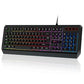 MEETION MT-K9320 membrane gaming keyboard with rainbow backlighting and USB connectivity