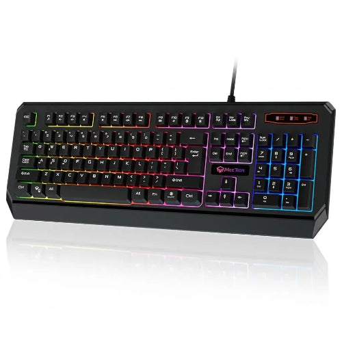 MEETION MT-K9320 membrane gaming keyboard with rainbow backlighting and USB connectivity