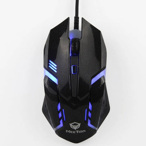 Meetion MT-M371 USB mouse with rainbow backlit lighting for gaming and everyday computer use
