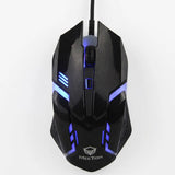 Meetion MT-M371 USB mouse with rainbow backlit lighting for gaming and everyday computer use
