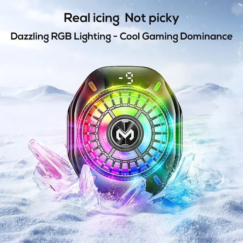 Memo CX10 magnetic phone cooler 10W Type-C RGB mobile gaming radiator with back clip for smartphone heat control