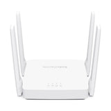 Mercusys AC10 AC1200 dual band WiFi router front view with four antennas
