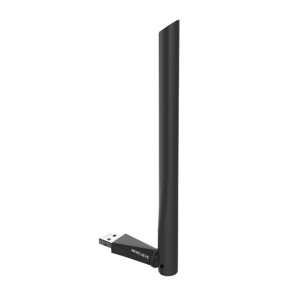 Mercusys MA30H dual-band USB WiFi adapter side view with adjustable high-gain antenna