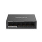 Mercusys MS106LP 6-Port PoE+ desktop switch front view showing RJ45 ports and black metal casing