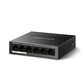 Mercusys MS106LP PoE+ switch front side angle with 6 Fast Ethernet ports and compact metal body