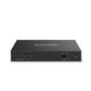 Mercusys MS110P 10-Port PoE+ switch back view showing power input, mode switches and metal body