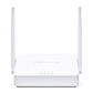 Mercusys MW302R 300Mbps Wireless N router front view with white body, LED indicators and two external antennas.