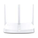 Mercusys MW306R 300Mbps Wireless N router front view with white body and three external antennas