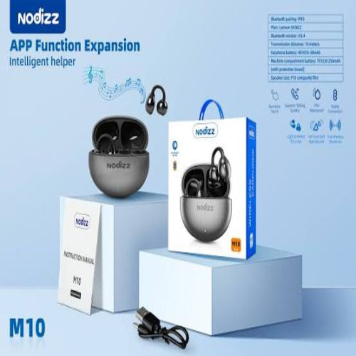 Nodizz Clip Buds M10 portable wireless earbuds for music and calls