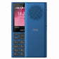 Nokia 130 music feature phone in blue color – front and back view