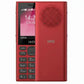 Nokia 130 music feature phone in red color – front and back view