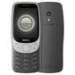 Nokia 3210 keypad mobile phone in grey black color front and back view