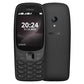 Nokia 6310 2024 keypad mobile phone in black color – front and back view