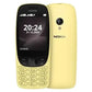 Nokia 6310 2024 keypad mobile phone in yellow color – front and back view