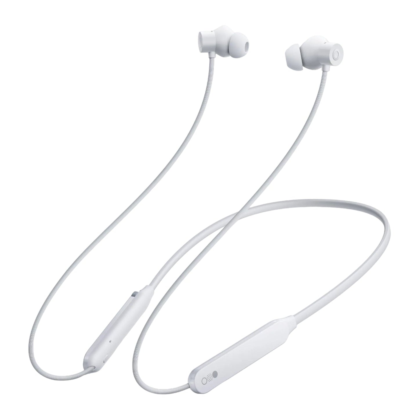 Nothing CMF Neckband Pro white Bluetooth neckband earphones with flexible band and modern minimal design for long battery and clear sound