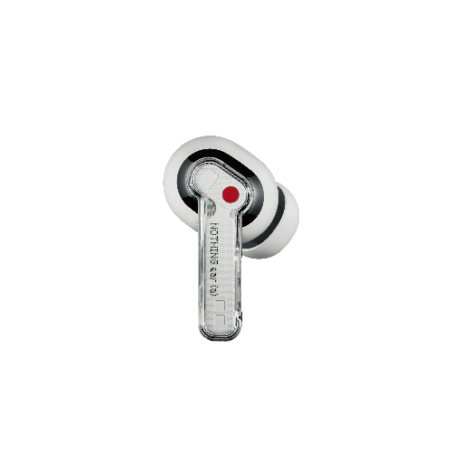  Nothing Ear 1 Wireless Earbud in sleek white design, showcasing ergonomic fit and touch control surface for music and calls.