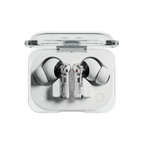  Nothing Ear 1 Wireless Earbuds in transparent charging case showing earbuds securely placed and ready for wireless playback.