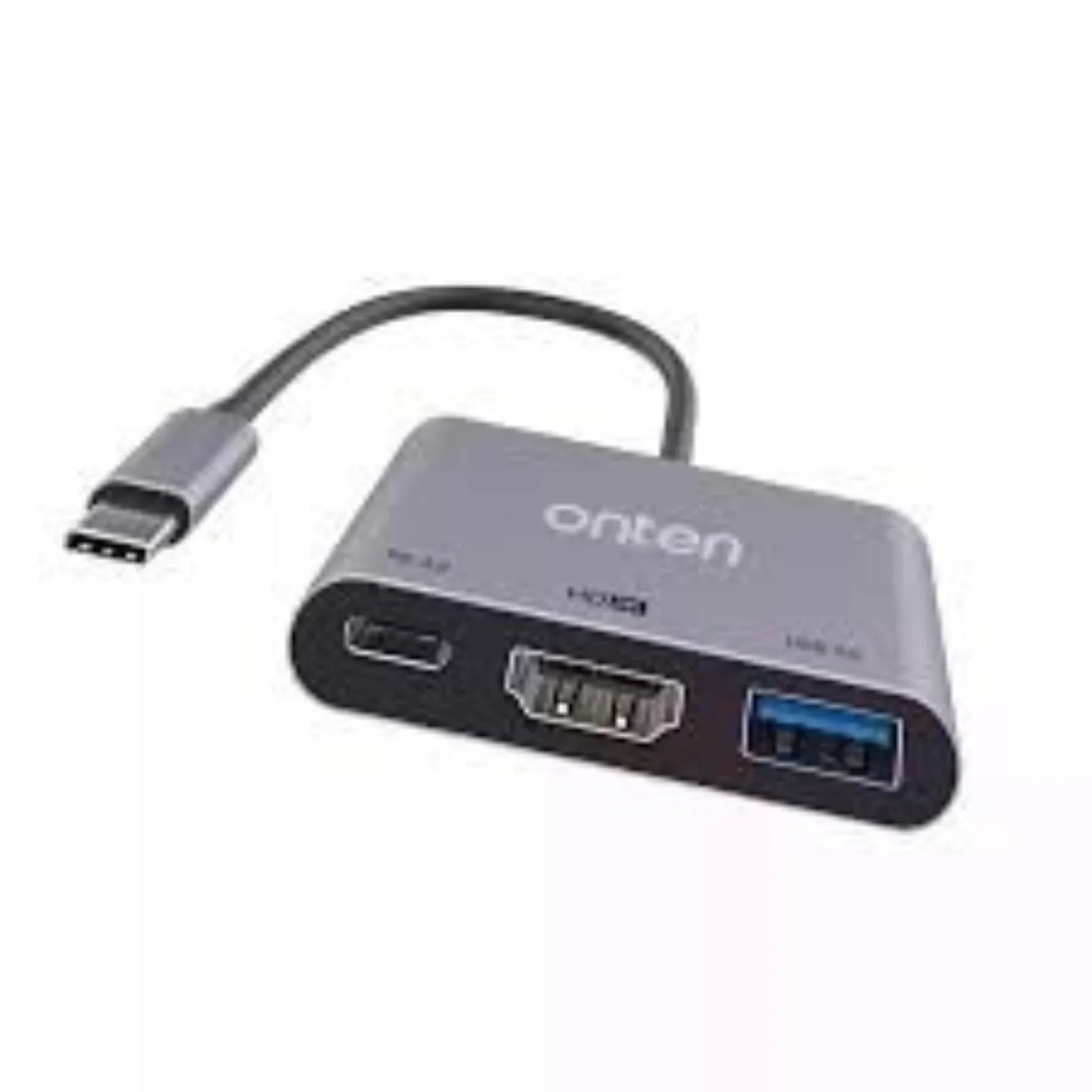 ONTEN 9175D USB TYPE-C TO 4K HDMI + USB 3.0 + PD HUB ADAPTER - dynsol