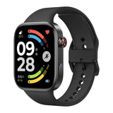 Redmi Watch 6 Lite smartwatch with black silicone strap, silver case and rectangular colour display