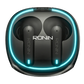 Ronin Dynasty R-520 wireless earbuds with charging case featuring Bluetooth 5.3 and ENC calling